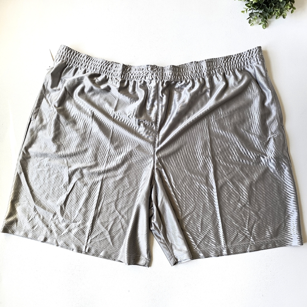 Athletech Big Men's 4XL Athletic Shorts Gray Performance Gym Training Lightweigh
